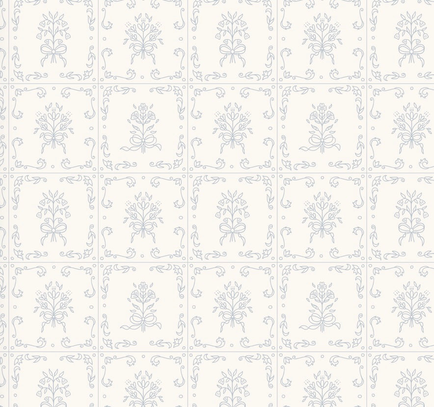 Wrenna Floral Removable Wallpaper in Off-White and Dusty-Rose