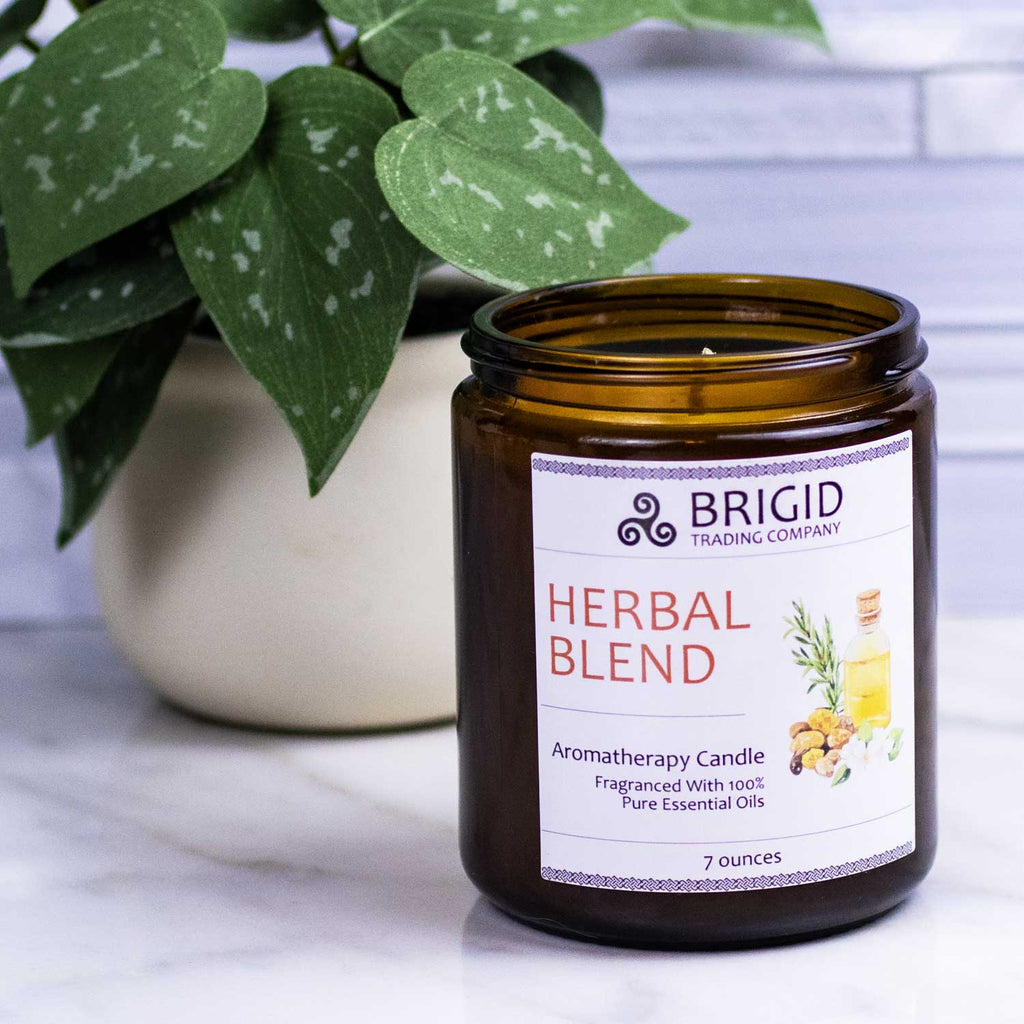 Herbal Blend Soy Wax Candle - Frankincense, Rosemary, and Myrtle