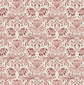 Swinton Floral Wallpaper in Pink and Beige Traditional Design
