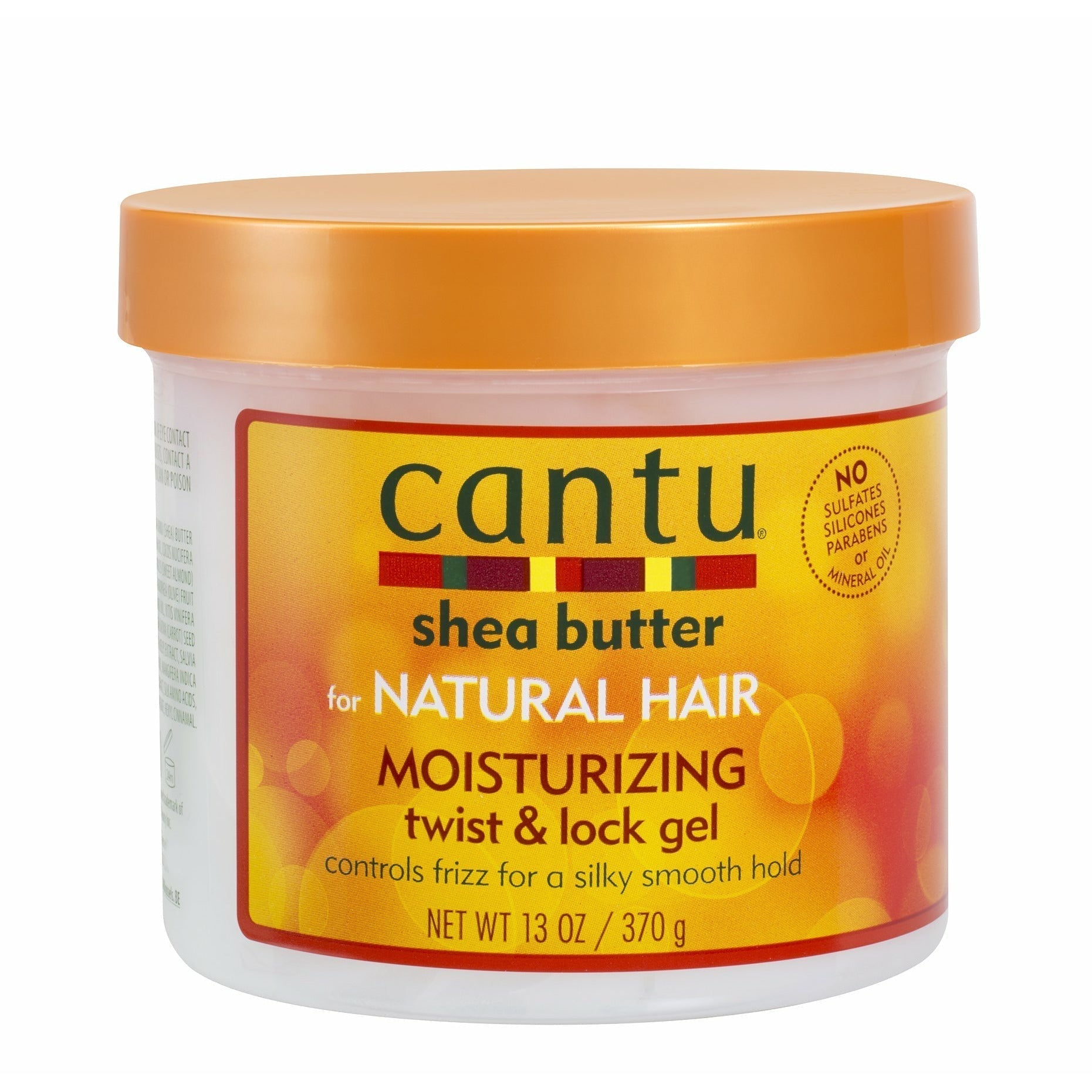 Cantu Twist & Lock Gel 13 oz jar for styling natural hair, twists, and braids