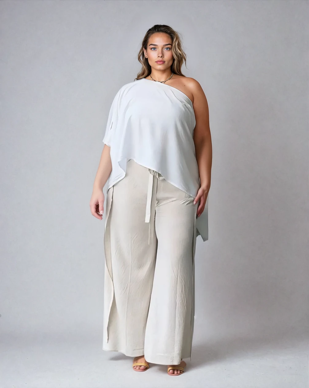 Women's Linen Cape Top Flowy Layering Blouse - Image 14