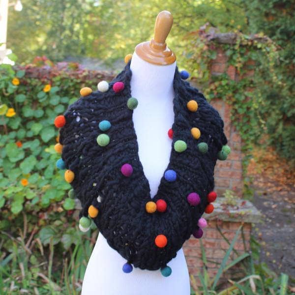 CaPowl Knit Cowl and Poncho Pattern Kit with Thick and Thin Yarn