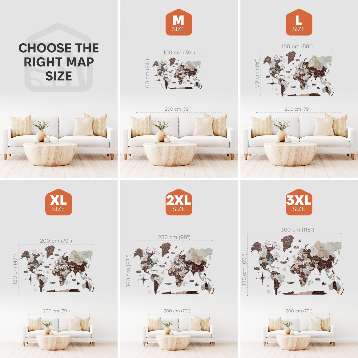 3D Luminous Colored Wooden World Map – Modern Travel Wall Art