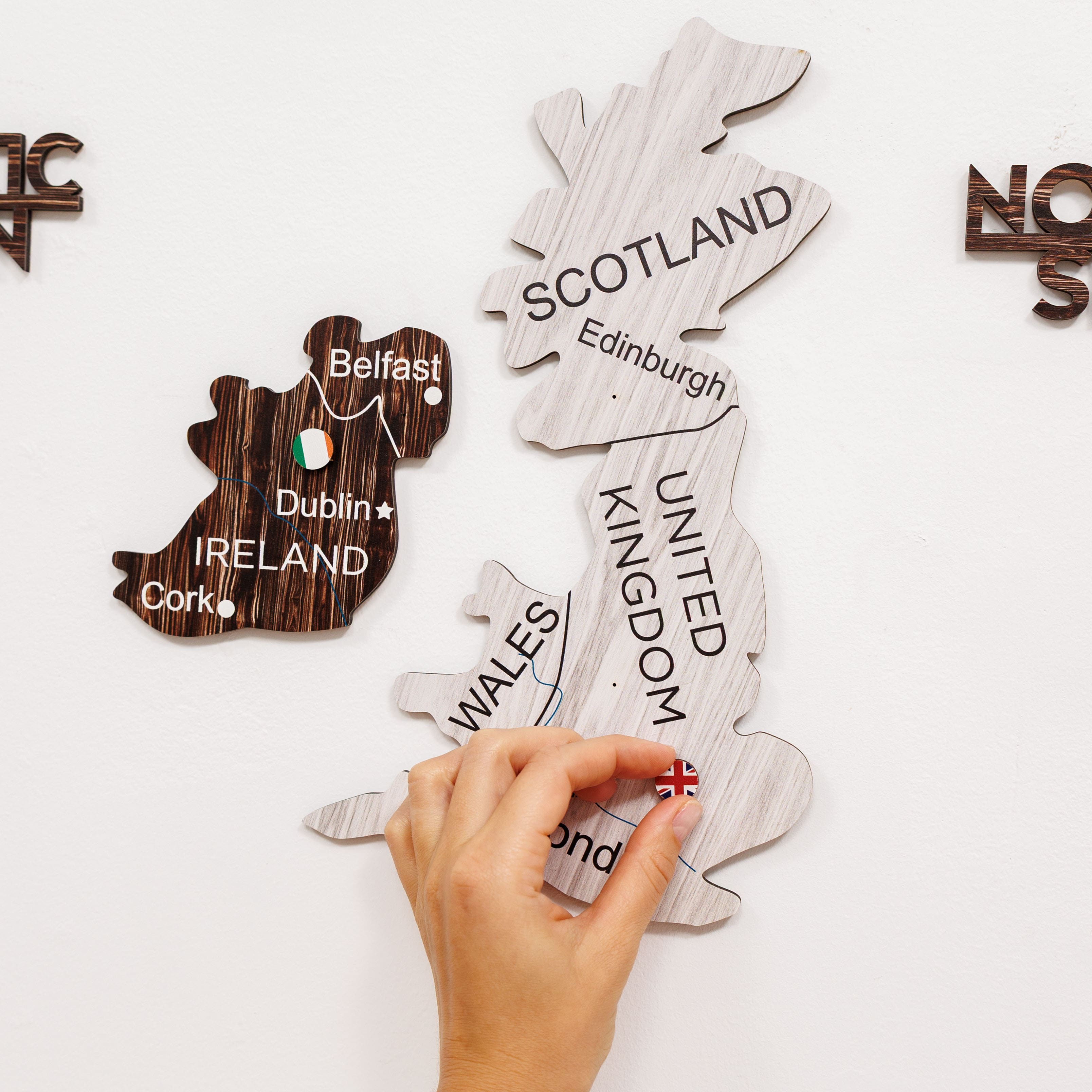 3D Europe Wooden Map Cappuccino Minimalist Scandinavian Decor