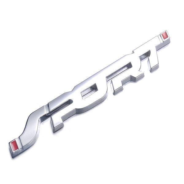 3D Chrome Black Sport Metal Emblem Badge Sticker for Car Trunk
