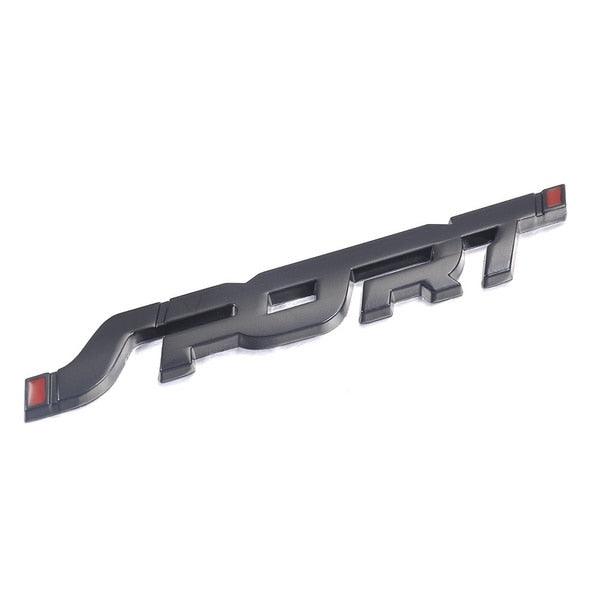 3D Chrome Black Sport Metal Emblem Badge Sticker for Car Trunk