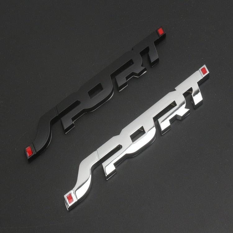 3D Chrome Black Sport Metal Emblem Badge Sticker for Car Trunk