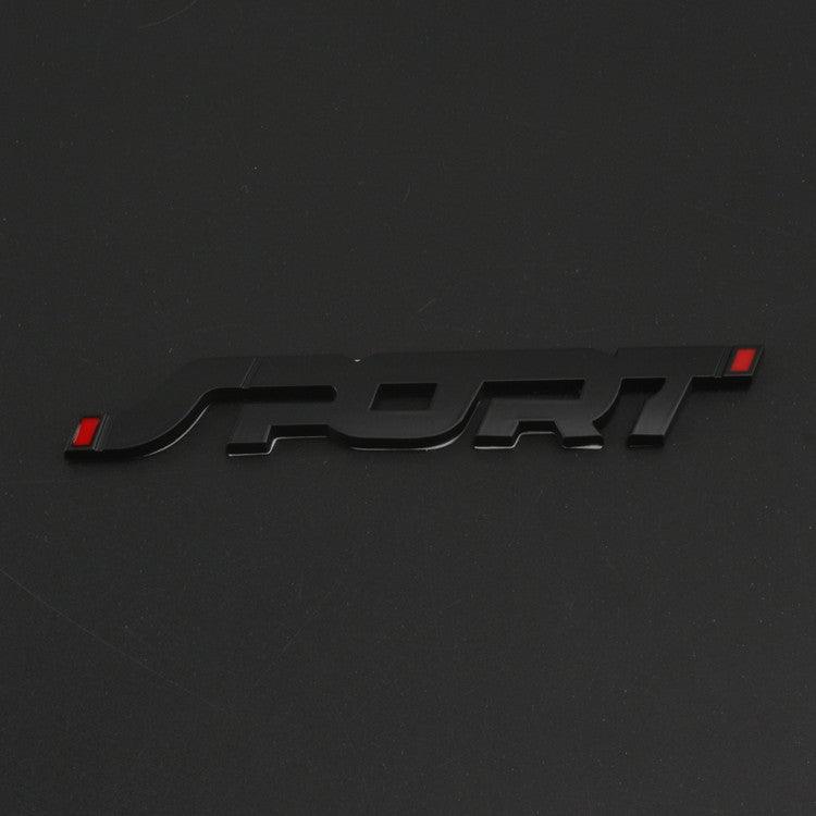3D Chrome Black Sport Metal Emblem Badge Sticker for Car Trunk