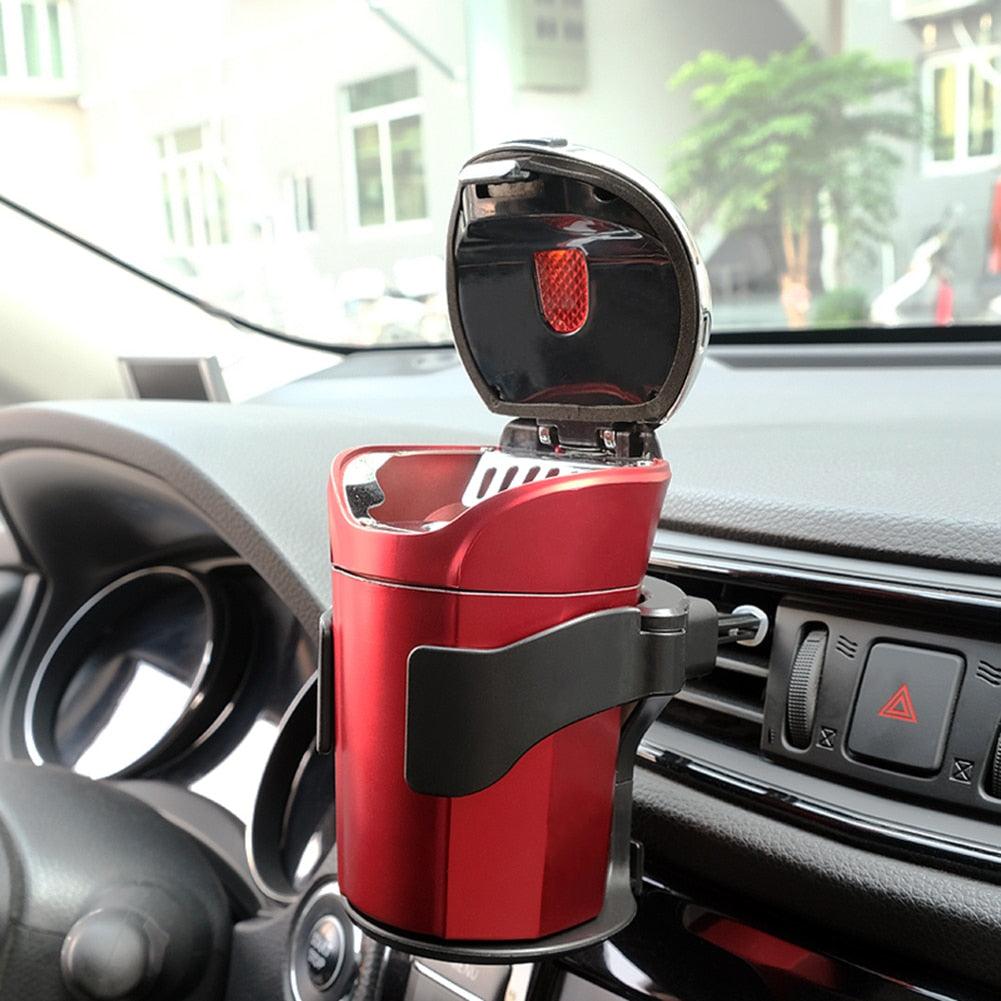 Minimalist Adjustable Car Air Vent Cup Holder in Matte Black