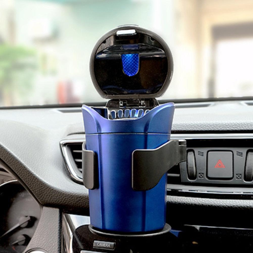 Minimalist Adjustable Car Air Vent Cup Holder in Matte Black