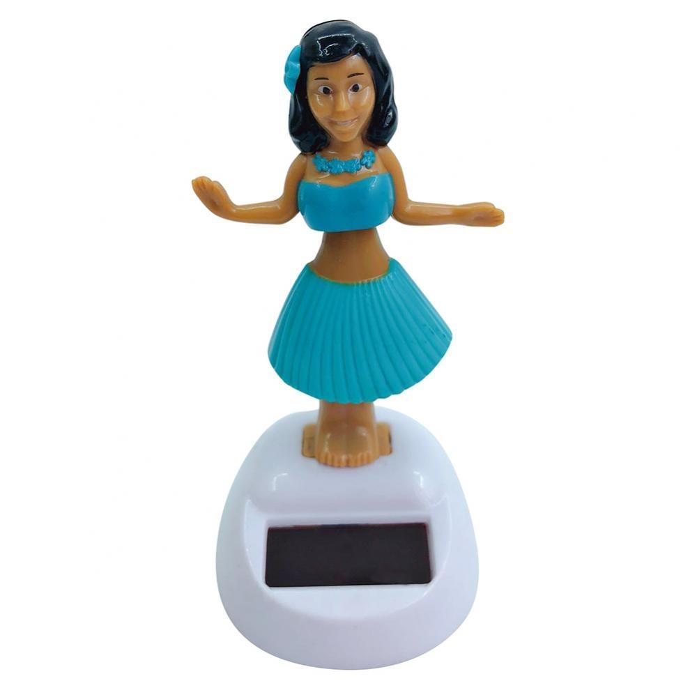 Solar Powered Dancing Hula Girl Dashboard Ornament for Car Decor