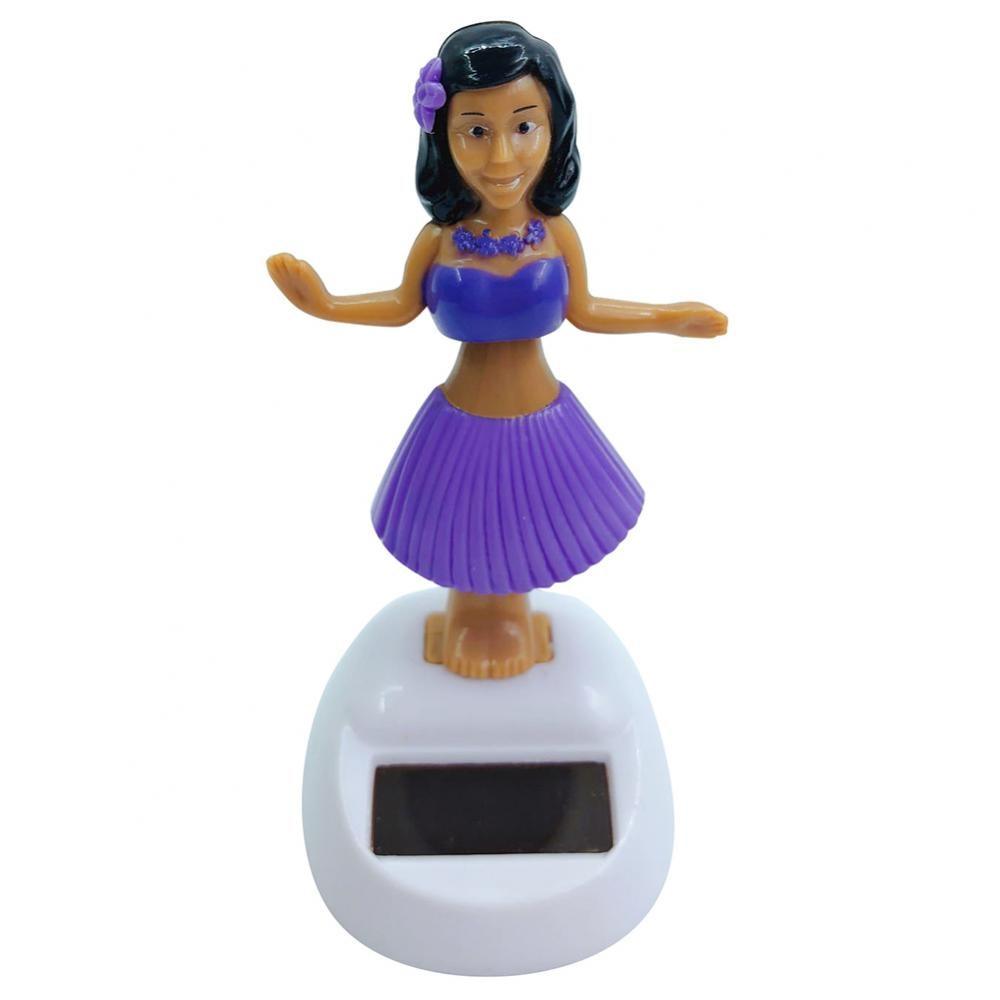 Solar Powered Dancing Hula Girl Dashboard Ornament for Car Decor