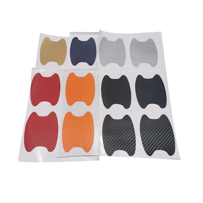Universal Carbon Fiber Car Door Handle Cup Scratch Protector Film