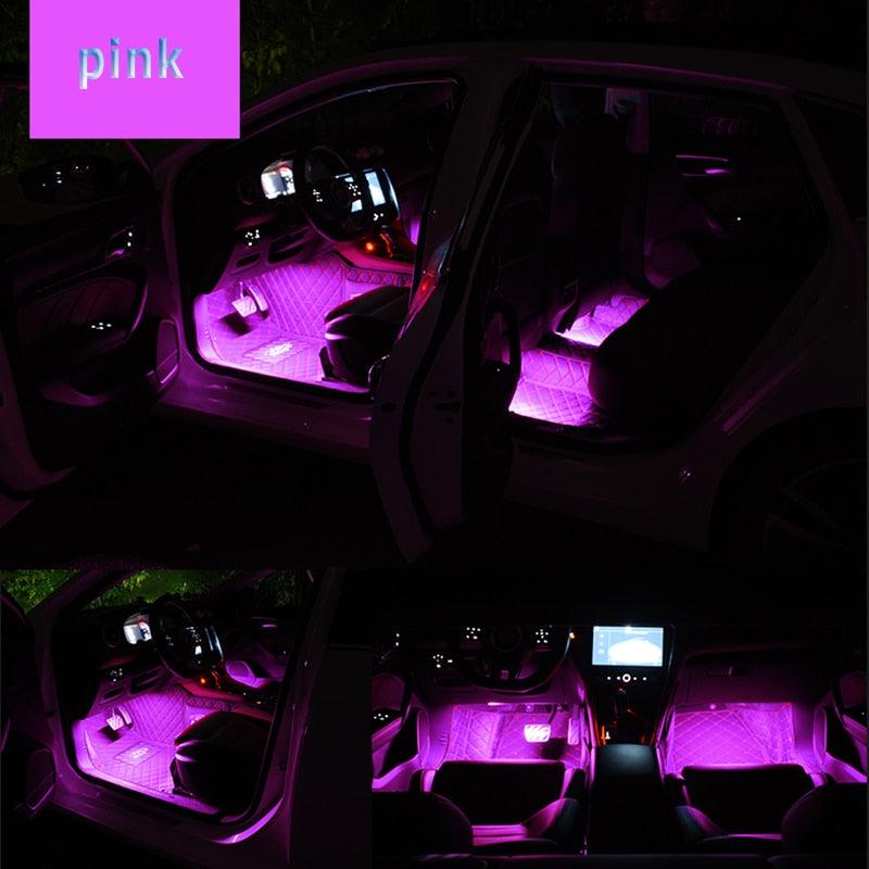 Bluetooth Smart LED Interior Car Atmosphere Lighting Kit