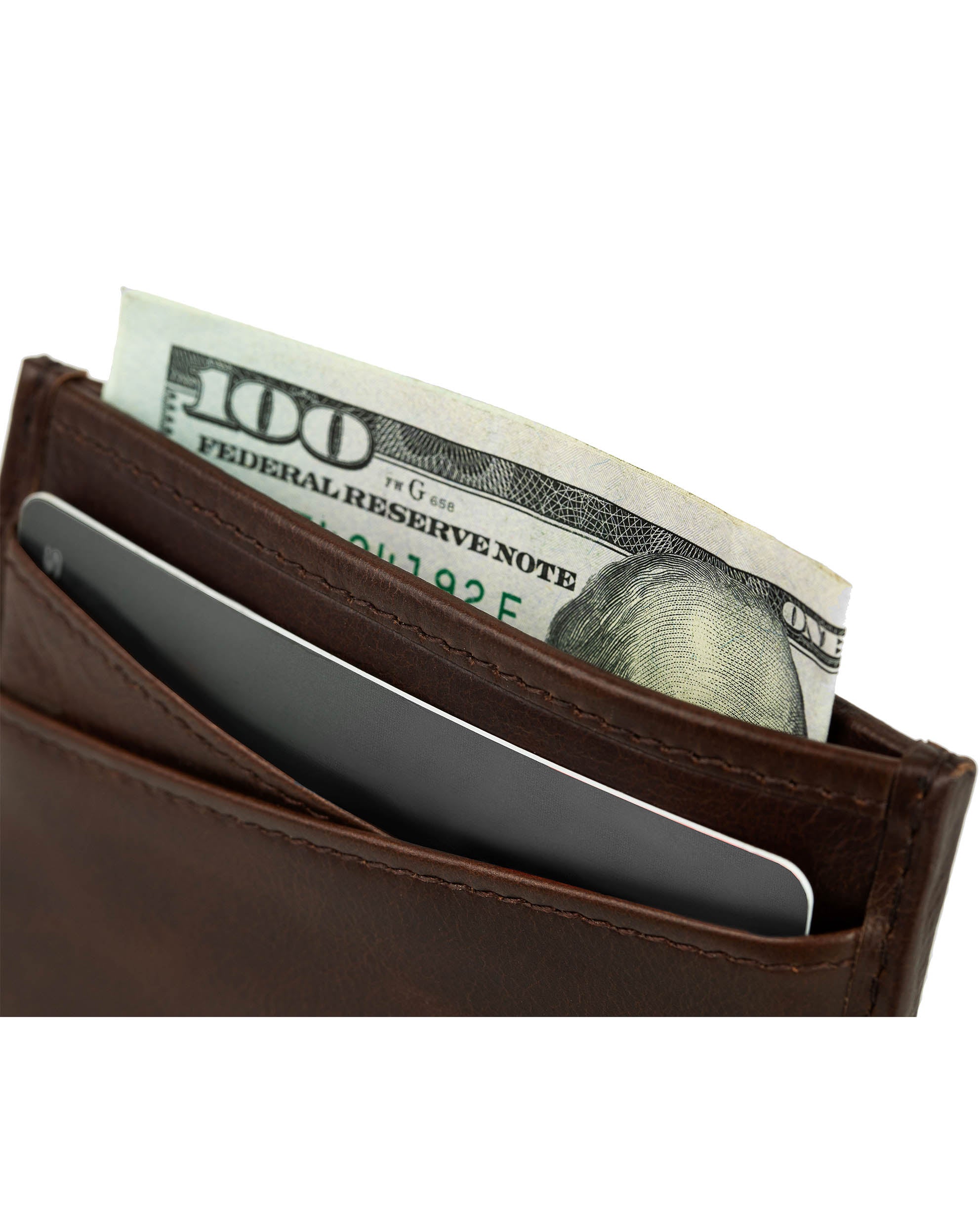The Card Sleeve in Mocha - Slim Italian Leather Wallet