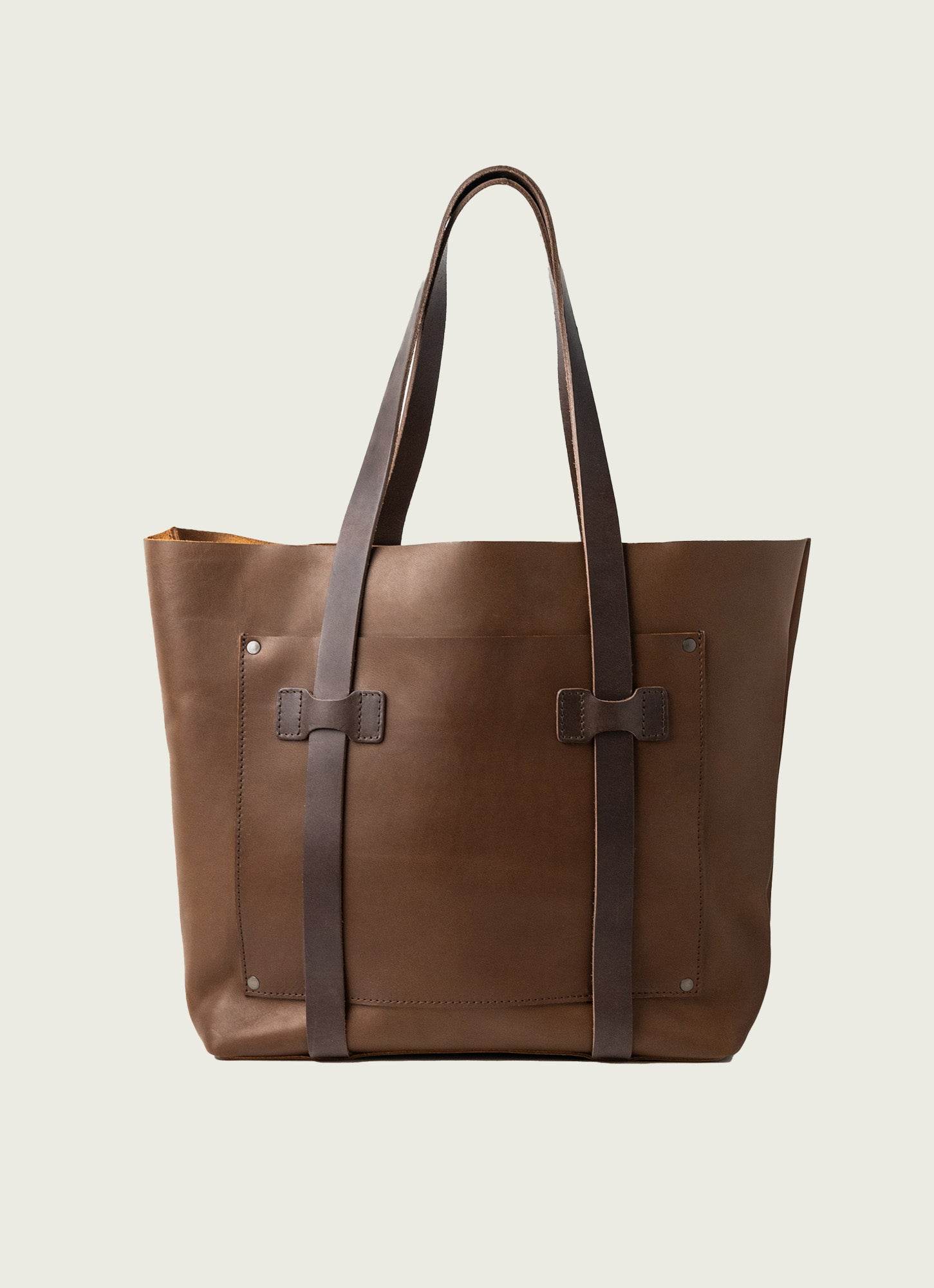 Cargo Tote Bag in Full-Grain Leather