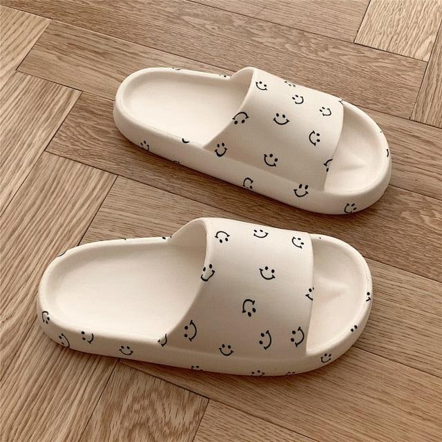 Cute Cartoon Bear Couples Slides Thick-Soled Summer Sandals