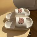 Cute Cartoon Bear Couples Slides Thick-Soled Summer Sandals