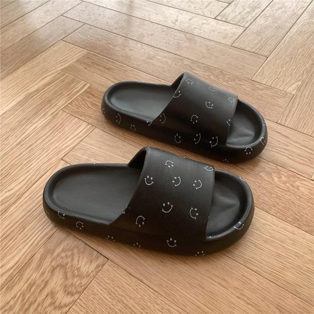 Cute Cartoon Bear Couples Slides Thick-Soled Summer Sandals