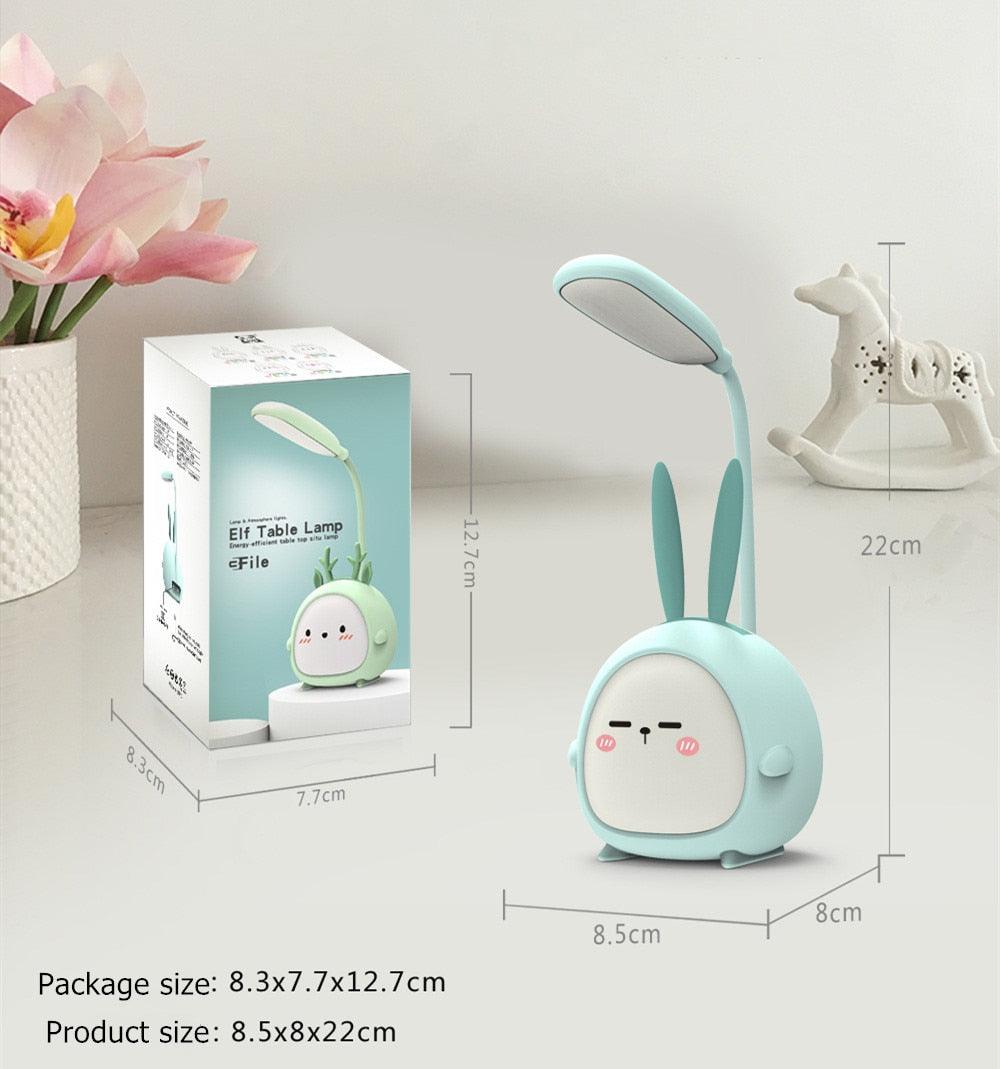 Cute Cartoon LED Desk Lamp: USB Rechargeable Eye Protection