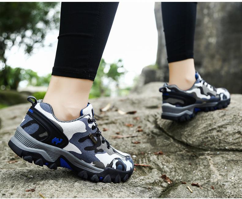 Unisex Camouflage Waterproof Hiking Shoes Lightweight Outdoor Trainers