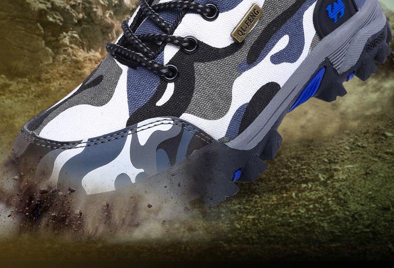 Unisex Camouflage Waterproof Hiking Shoes Lightweight Outdoor Trainers