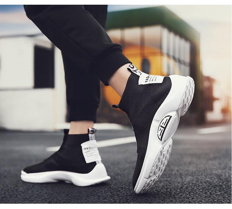 Men's Breathable Knit Running Sneakers – Lightweight Sport Shoes