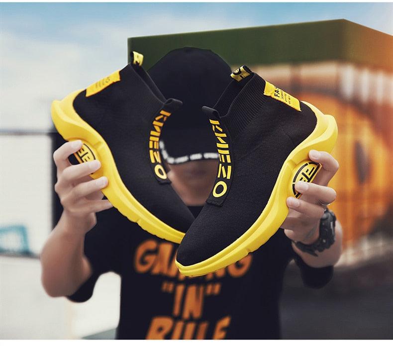 Men's Breathable Knit Running Sneakers – Lightweight Sport Shoes