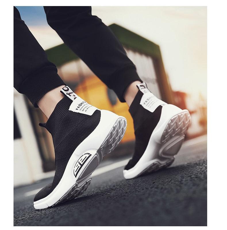 Men's Breathable Knit Running Sneakers – Lightweight Sport Shoes