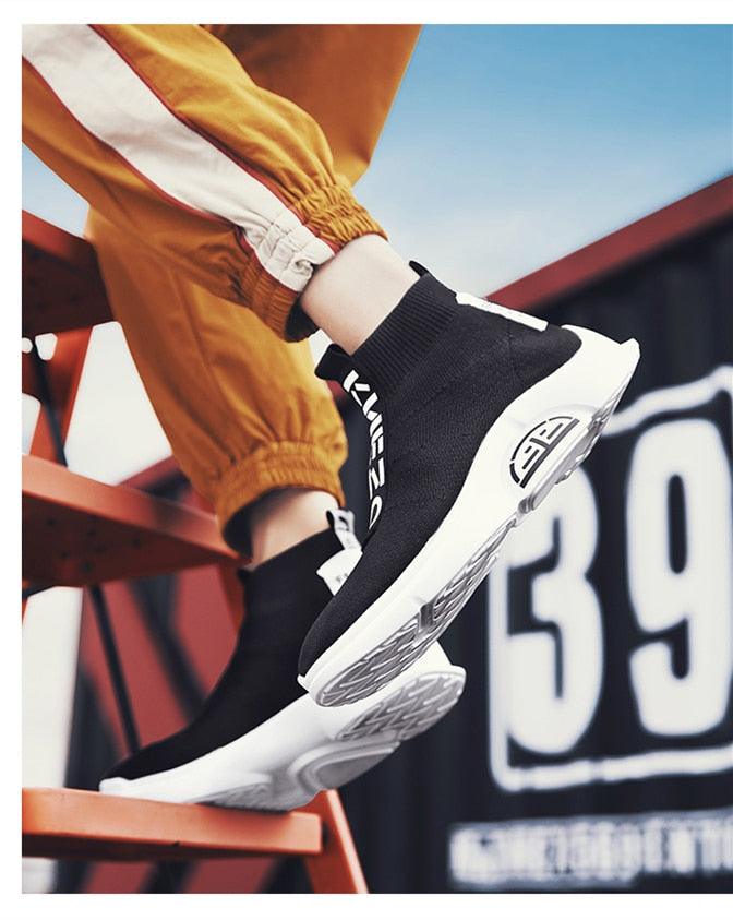 Men's Breathable Knit Running Sneakers – Lightweight Sport Shoes