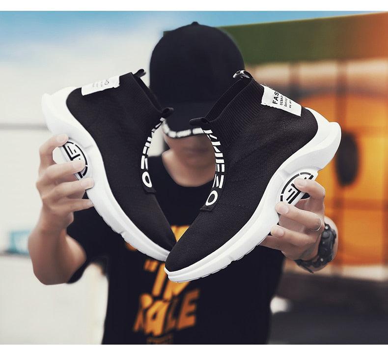 Men's Breathable Knit Running Sneakers – Lightweight Sport Shoes