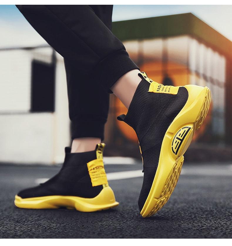 Men's Breathable Knit Running Sneakers – Lightweight Sport Shoes