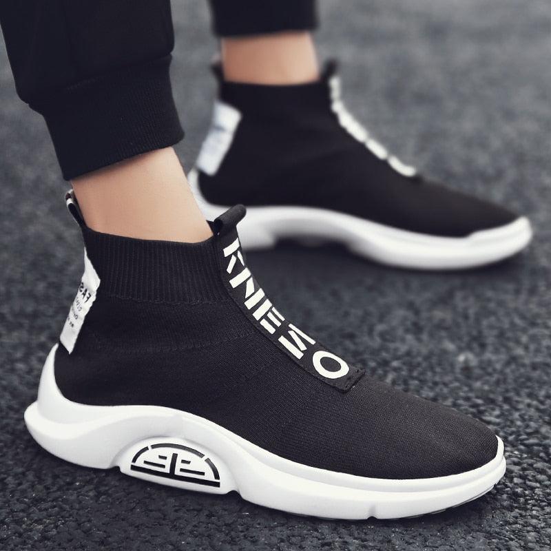 Men's Breathable Knit Running Sneakers – Lightweight Sport Shoes
