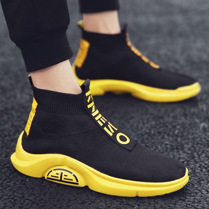 Men's Breathable Knit Running Sneakers – Lightweight Sport Shoes