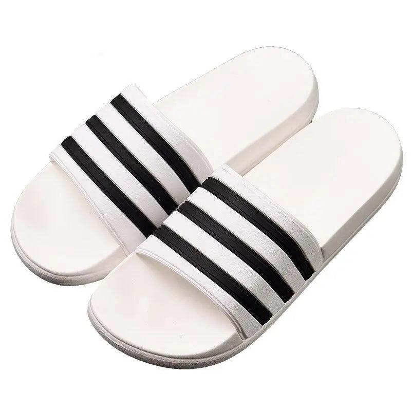 Unisex Striped Summer Slides Lightweight Casual Beach Sandals