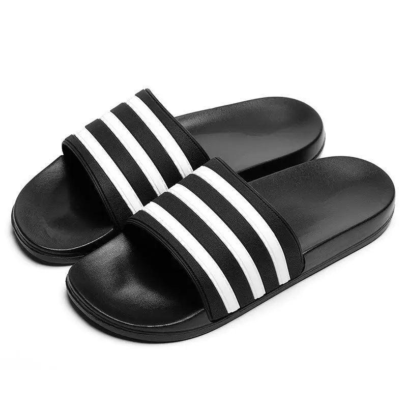 Unisex Striped Summer Slides Lightweight Casual Beach Sandals
