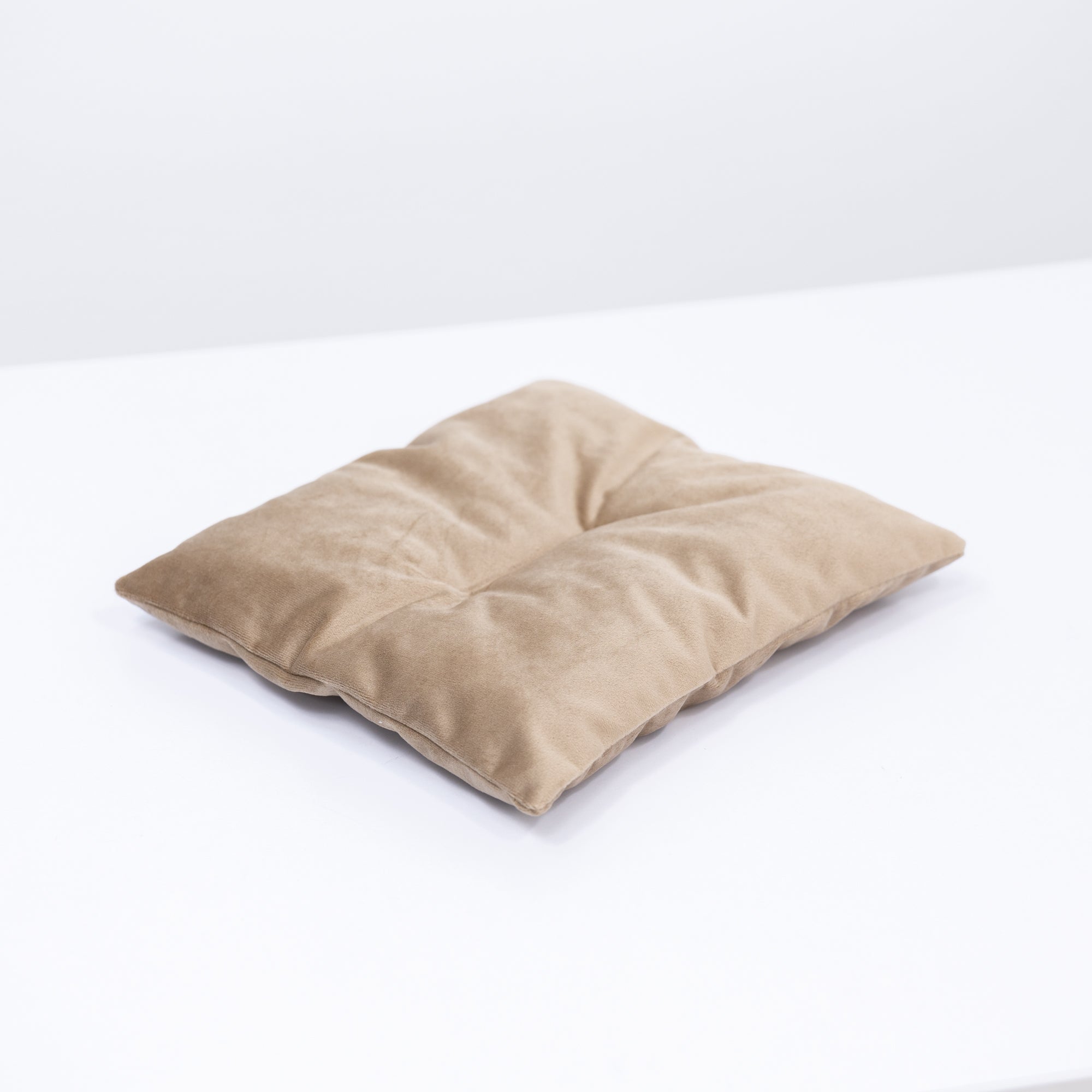 Plush Cat Cushion Pillow - Brown Pet Bedding Accessory