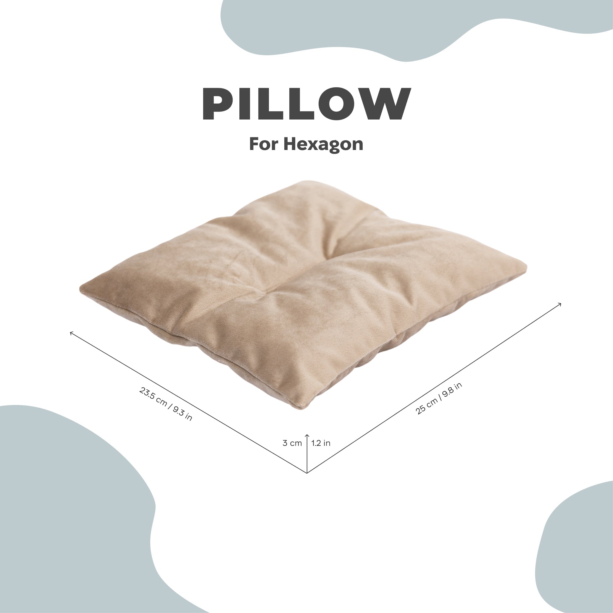 Plush Cat Cushion Pillow - Brown Pet Bedding Accessory