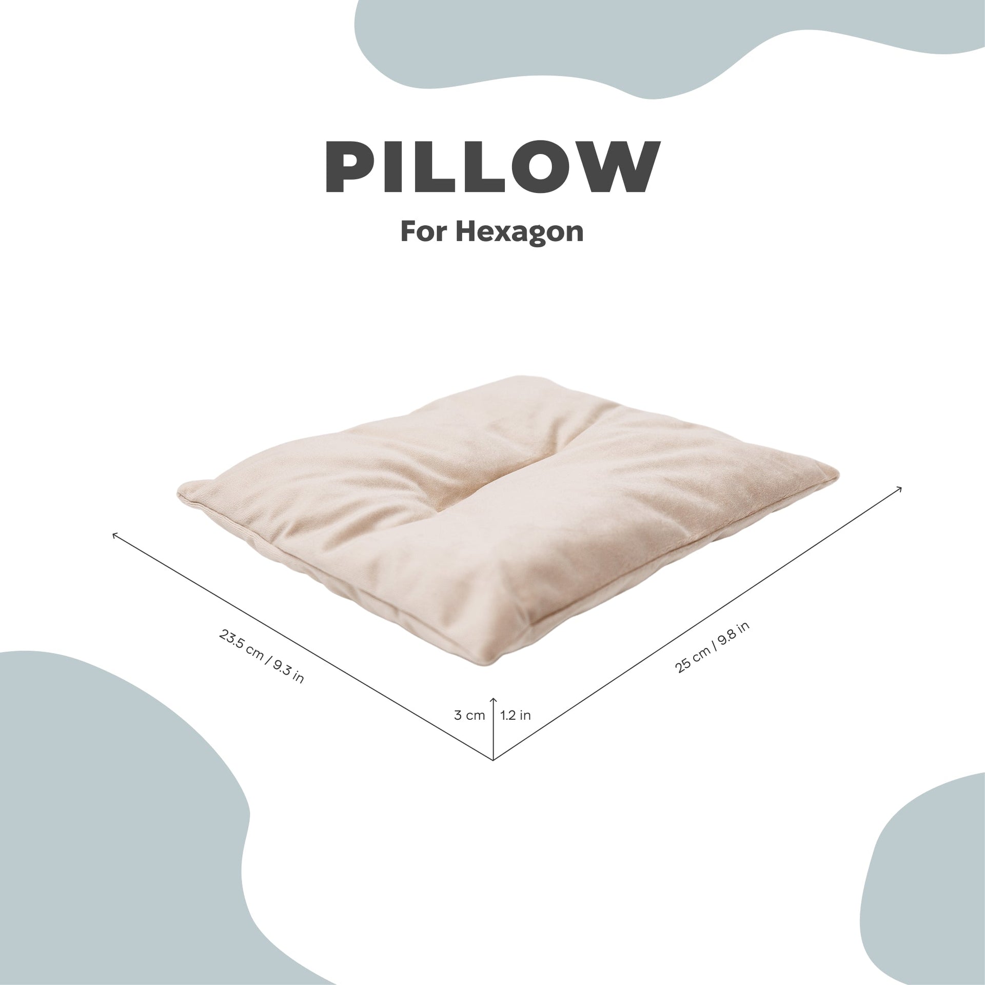 Beige Cat Cushion Pillow for Hexagon Shelves and Cat Furniture