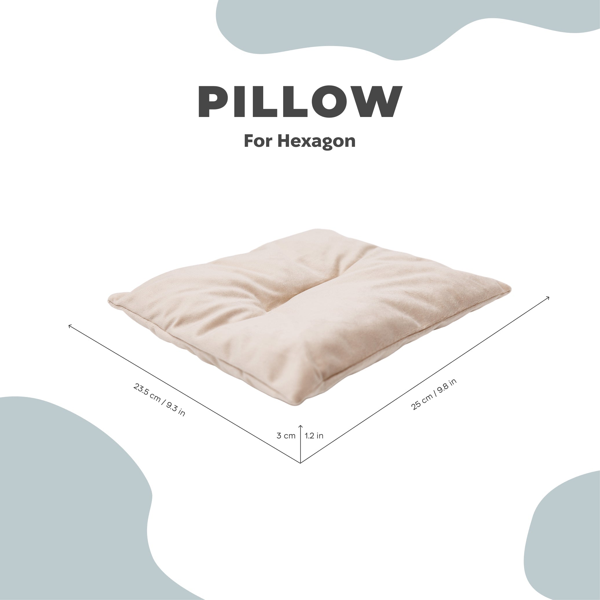 Beige Cat Cushion Pillow for Hexagon Shelves and Cat Furniture