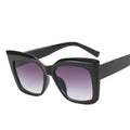 Oversized Square Cat Eye Sunglasses for Women Retro Thick Frame