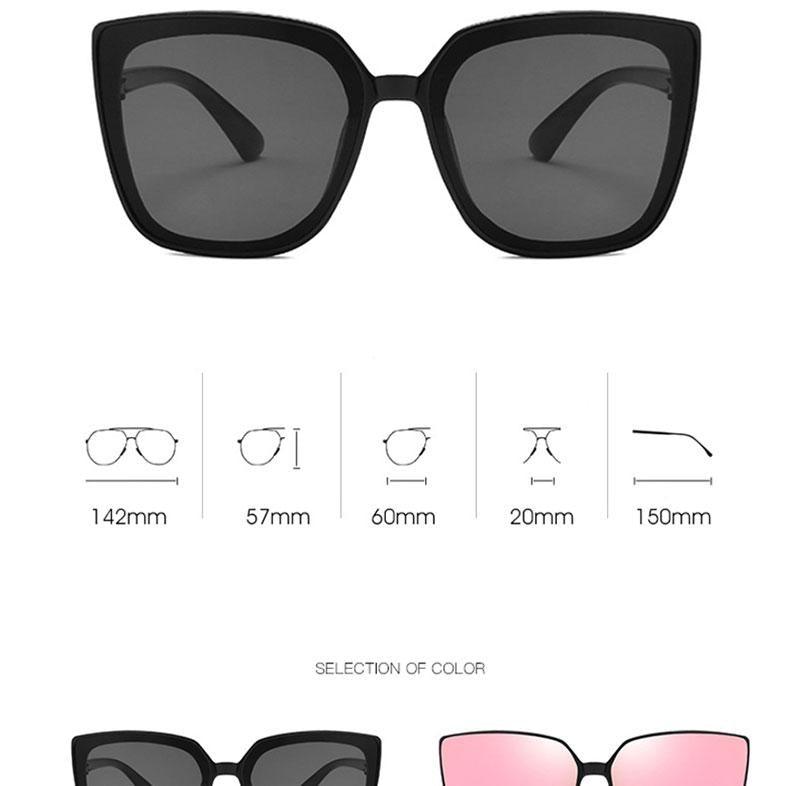 Classic Retro Square Cat Eye Sunglasses for Women and Men