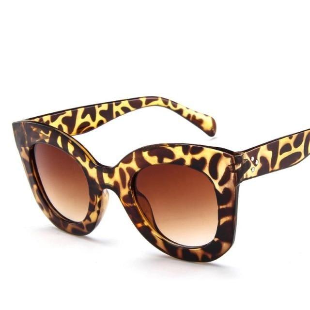 Oversized Vintage Cat Eye Polarized Sunglasses for Women