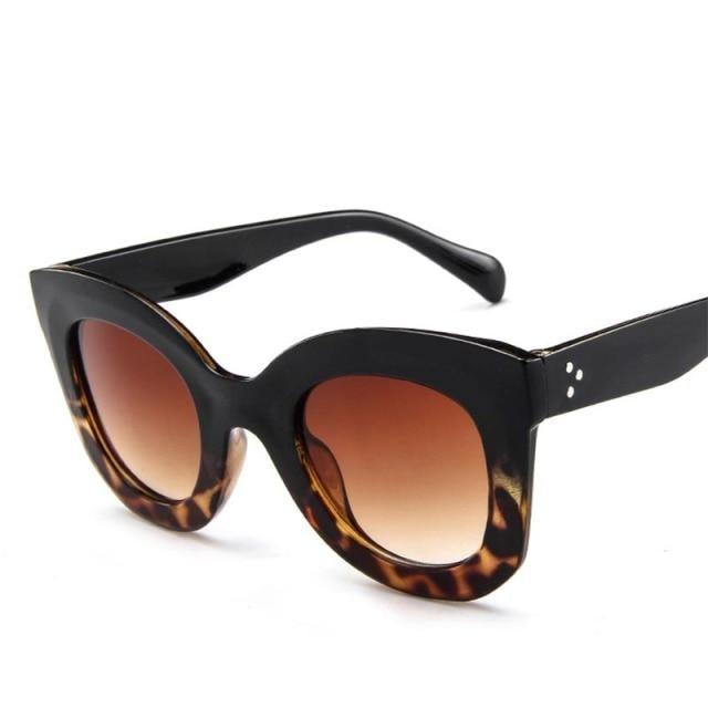 Oversized Vintage Cat Eye Polarized Sunglasses for Women