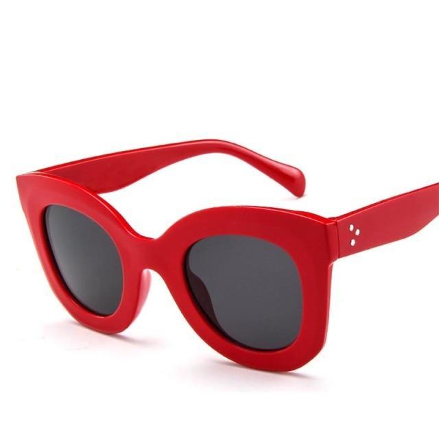 Oversized Vintage Cat Eye Polarized Sunglasses for Women