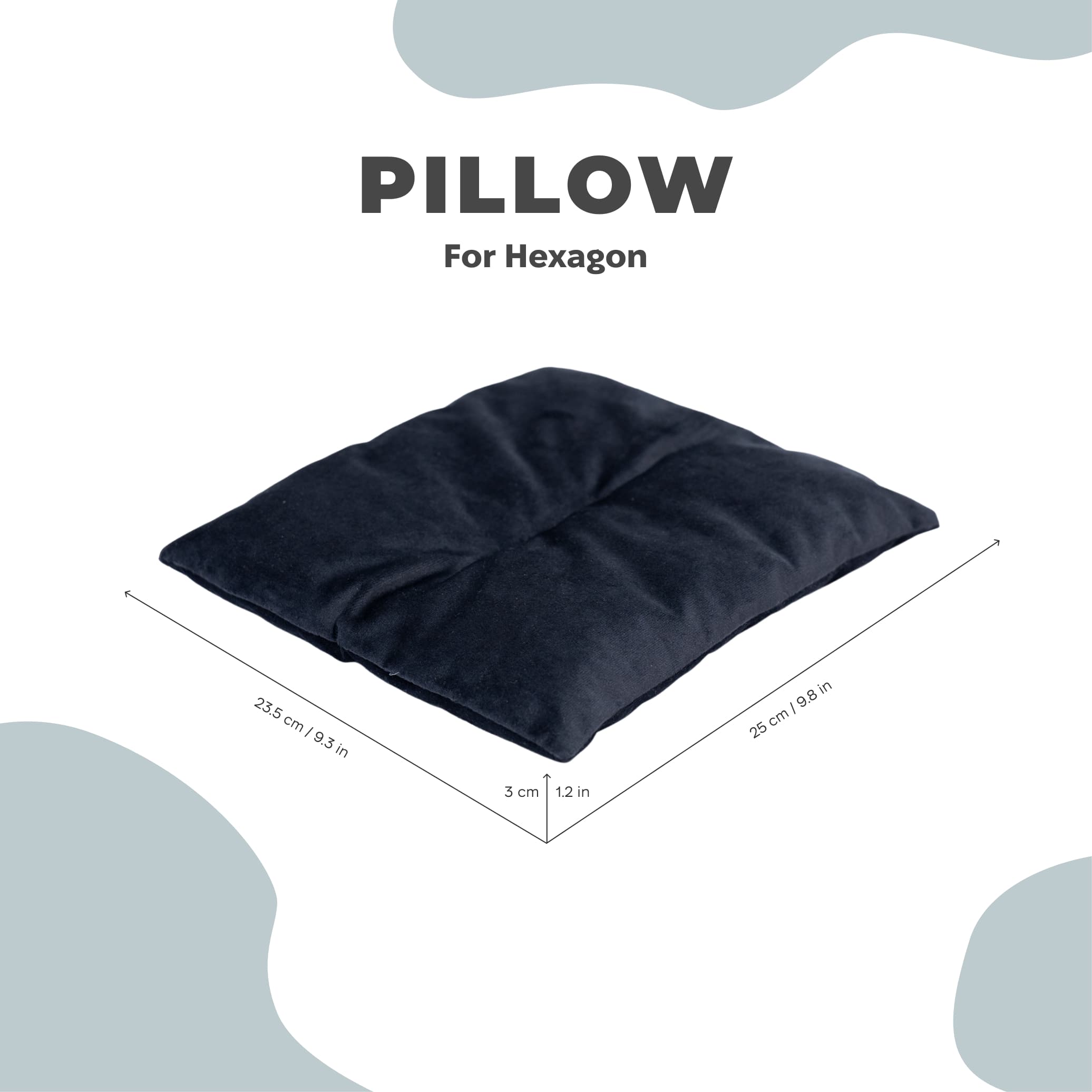 Plush Cat Cushion Pillow - Black