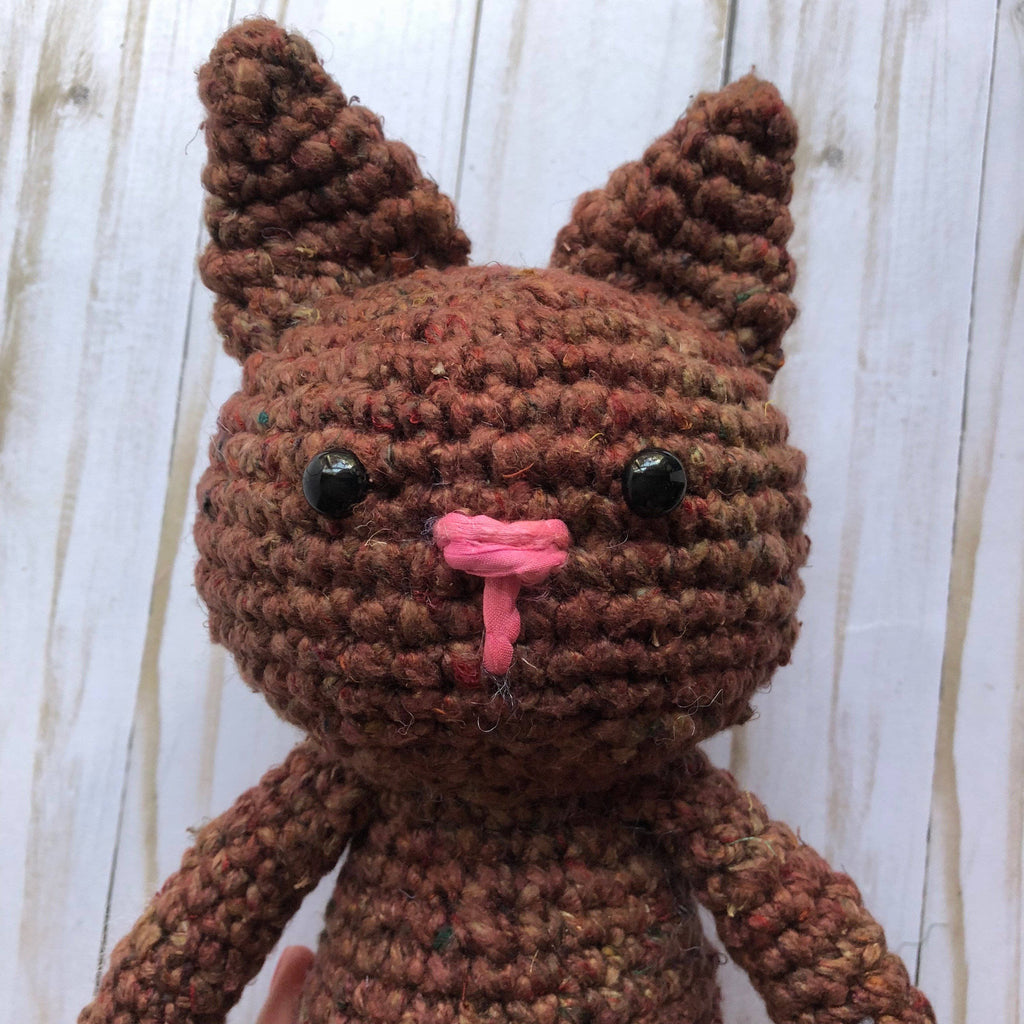 Amigurumi Crochet Cat Kit: DIY Handmade Fall Leaf Cat Pattern