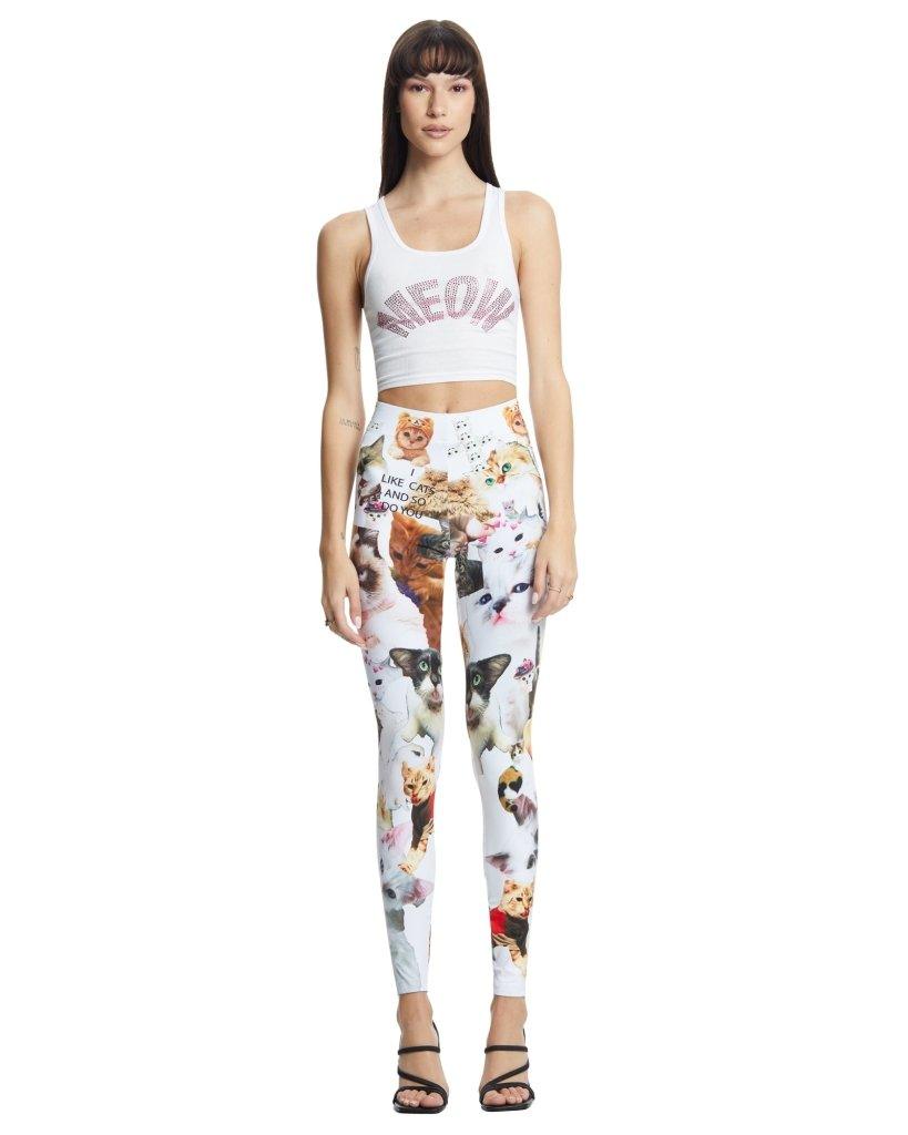 I Like Cats and So Do You High-Waisted Printed Leggings