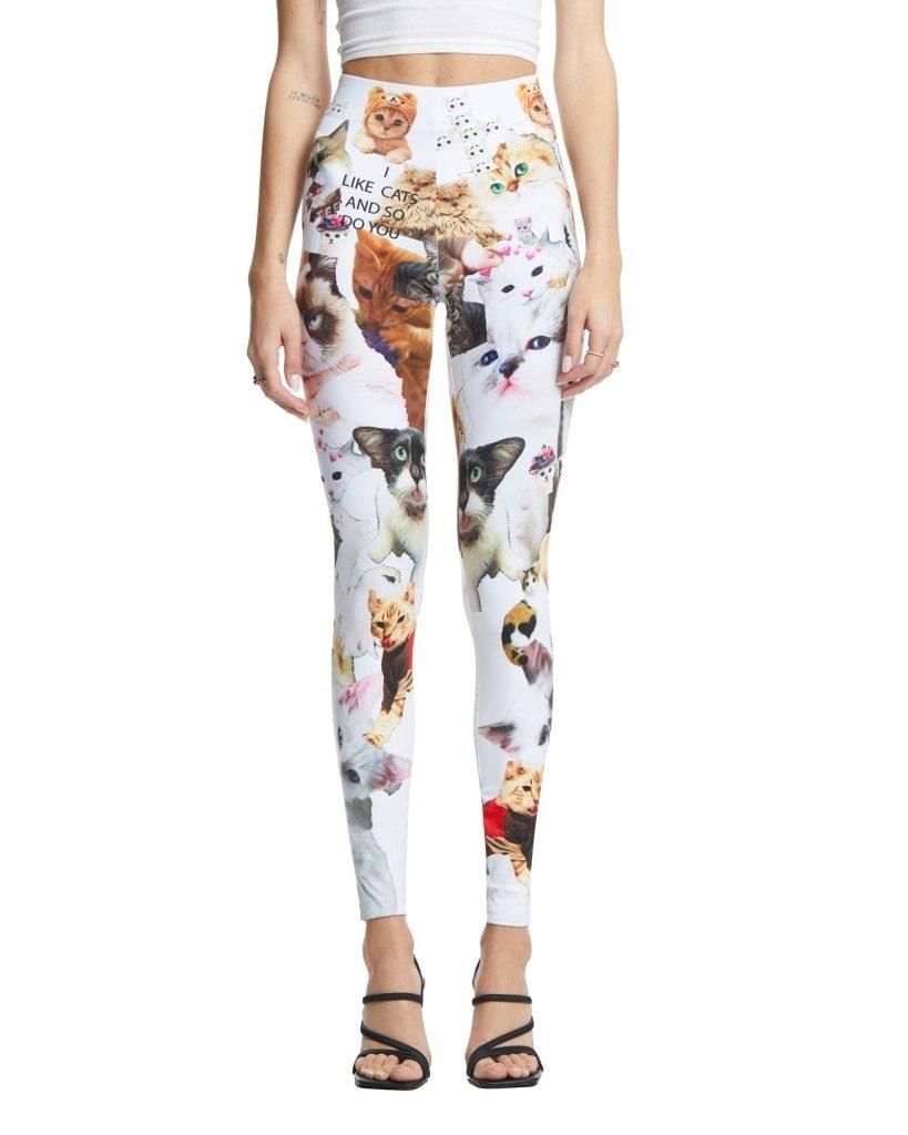 I Like Cats and So Do You High-Waisted Printed Leggings