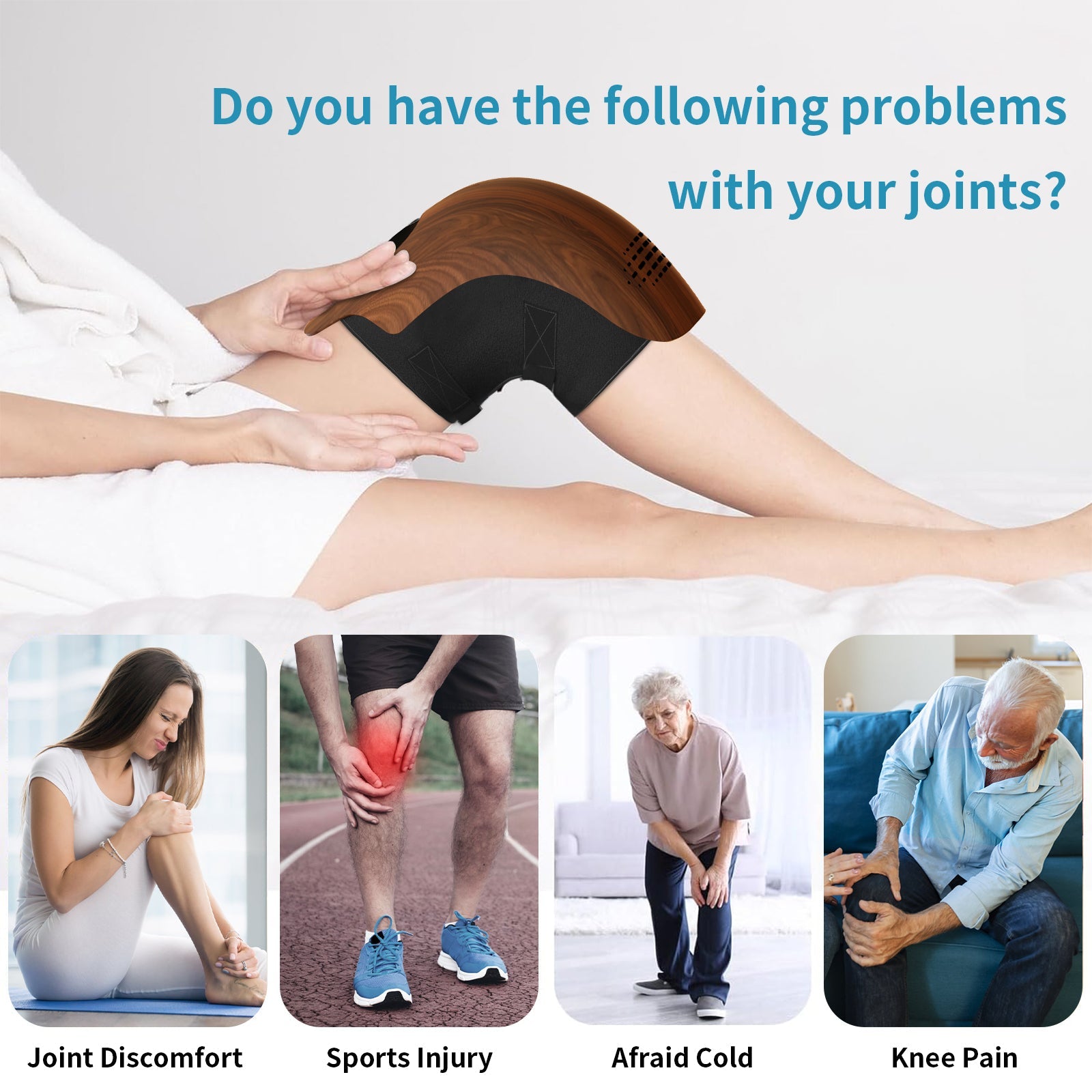 Intelligent Electric Knee Massager with Heat, Infrared & Vibration